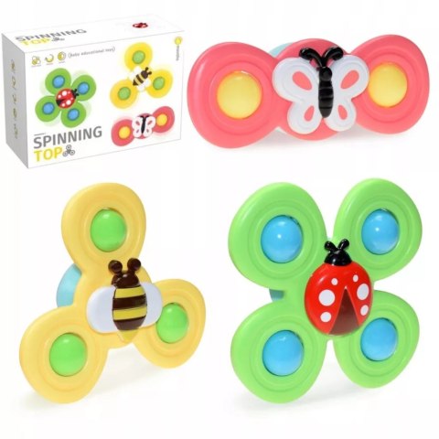 3 przyssawki sensoryczne grzechotka spinner ME-042 3 przyssawki sensoryczne grzechotka spinner ME-042