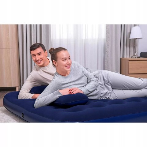Materac dmuchany dwuosobowy pompka ręczna 2x poduszki Bestway 67374 Materac dmuchany dwuosobowy pompka ręczna 2x poduszki Bestway 67374