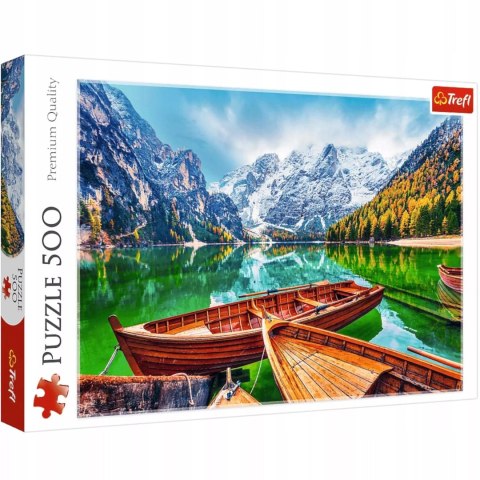 Puzzle Jezioro Braies Włochy 500 elementów Trefl 37486 Puzzle Jezioro Braies Włochy 500 elementów Trefl 37486