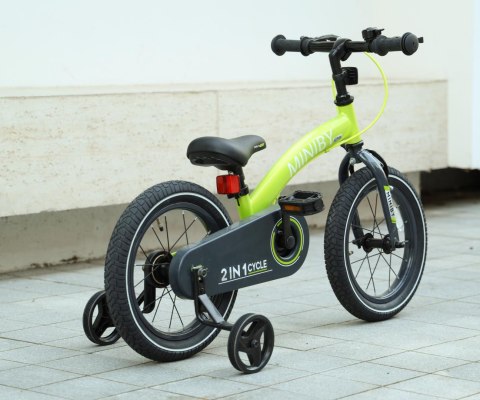 Qplay Rowerek Dziecięcy - Rowerek Biegowy Miniby 14 cali Green Qplay Rowerek Dziecięcy - Rowerek Biegowy Miniby 14 cali Green