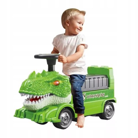 Jeździk 2w1 dinozaur + 4 autka rozkładany parking dźwig dźwięk ZH918 Jeździk 2w1 dinozaur + 4 autka rozkładany parking dźwig dźwięk ZH918