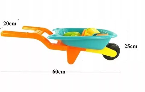 Taczka zestaw do piasku konewka foremki 8077A Taczka zestaw do piasku konewka foremki 8077A