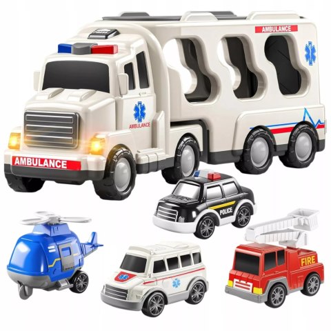 Zestaw laweta autka ambulans straż tir policja dźwięk światło SX600-21A Zestaw laweta autka ambulans straż tir policja dźwięk światło SX600-21A