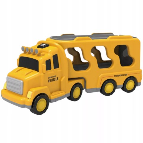 Zestaw laweta transportowa autka budowlane koparka dźwięk światło SX700-10 Zestaw laweta transportowa autka budowlane koparka dźwięk światło SX700-10
