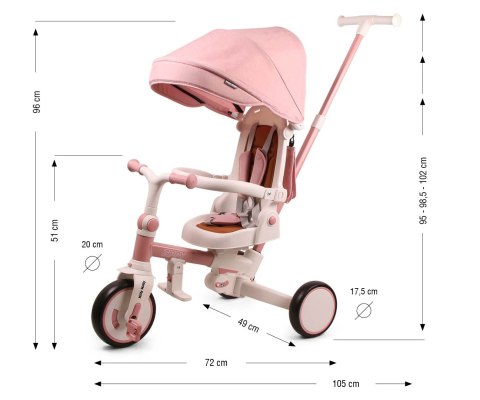 Milly Mally Rowerek Trójkołowy Zippy Pink Milly Mally Rowerek Trójkołowy Zippy Pink