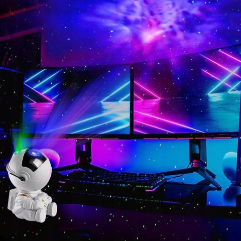 LAMPKA LED PROJEKTOR RZUTNIK GWIAZD NIEBA ASTRONAUTA DLA DZIECI PILOT A2778 LAMPKA LED PROJEKTOR RZUTNIK GWIAZD NIEBA ASTRONAUTA DLA DZIECI PILOT A2778