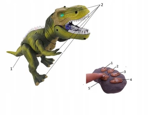 Dinozaur T-rex pilot dźwięk światła 5161 Dinozaur T-rex pilot dźwięk światła 5161
