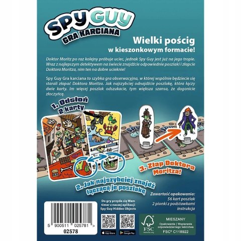 Gra karciana rodzinna towarzyska Spy Guy Rodzina Treflików Trefl 5+ 02578 Gra karciana rodzinna towarzyska Spy Guy Rodzina Treflików Trefl 5+ 02578