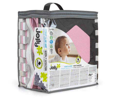 Mata piankowa puzzle Jolly 3x3 Shapes - Pink Grey Mata piankowa puzzle Jolly 3x3 Shapes - Pink Grey